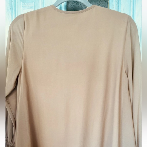 Women’s Tan Flowy Oversized Blouse SizeXS Long Sleeves Bell Show Me Your Mumu - Picture 14 of 14
